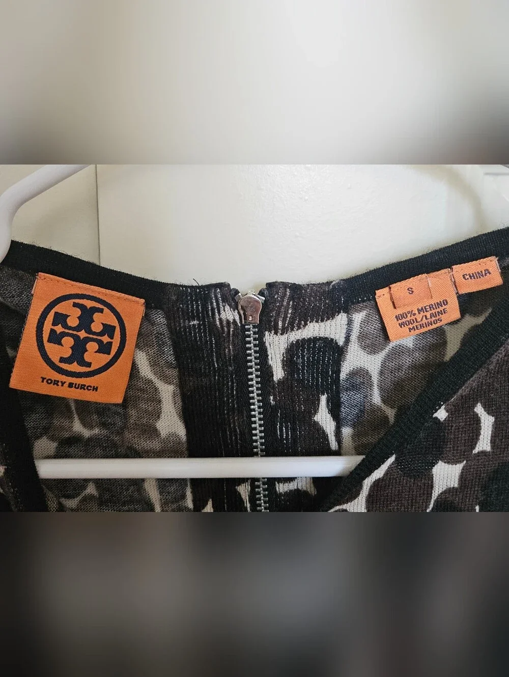 Tory Burch Women's Black And Brown Wool Tank Top Size Small